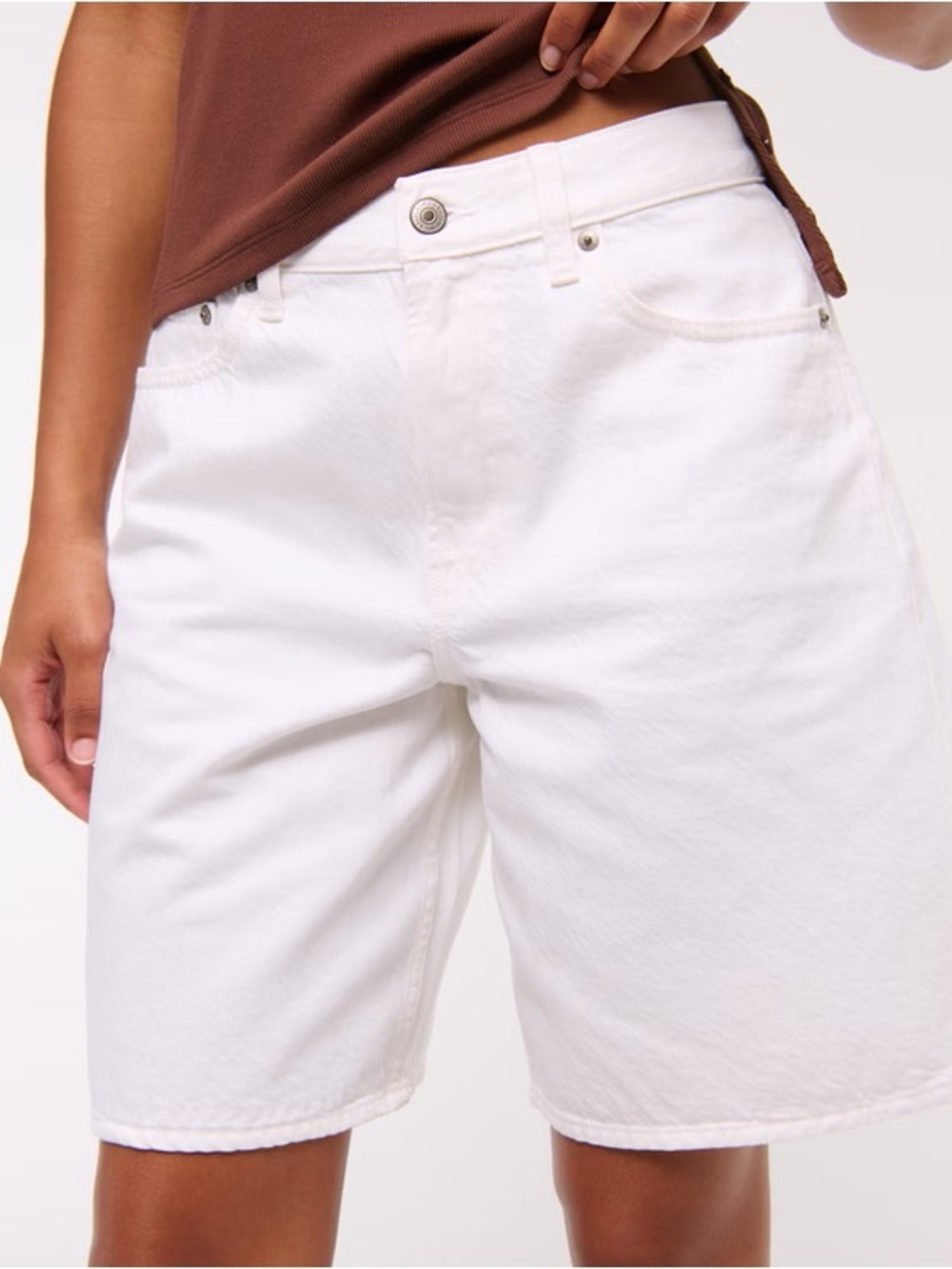 Abercrombie & Fitch Curve Love Mid Rise Jort Size 27 NWT